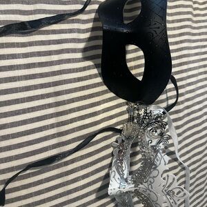 Black and Silver Masquerade Masks